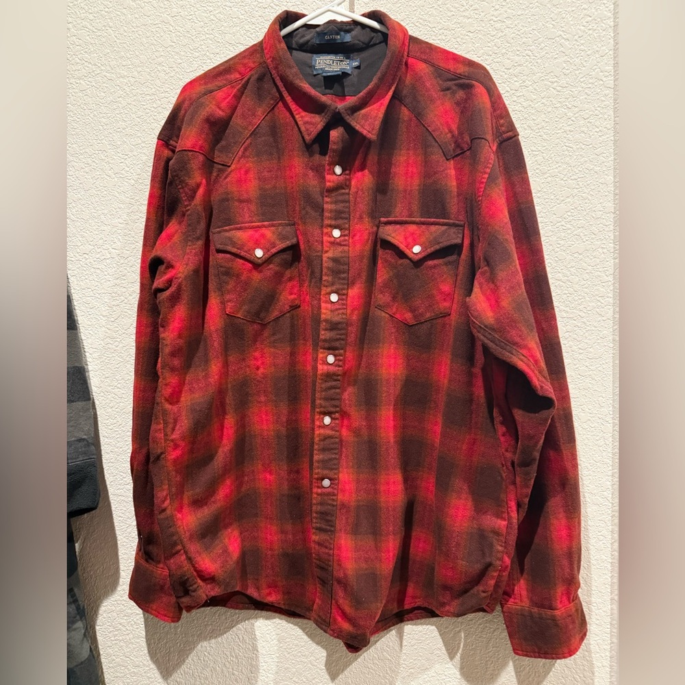 Pendleton High Grade Western Wear 100% Virgin Wool Shirt XXL